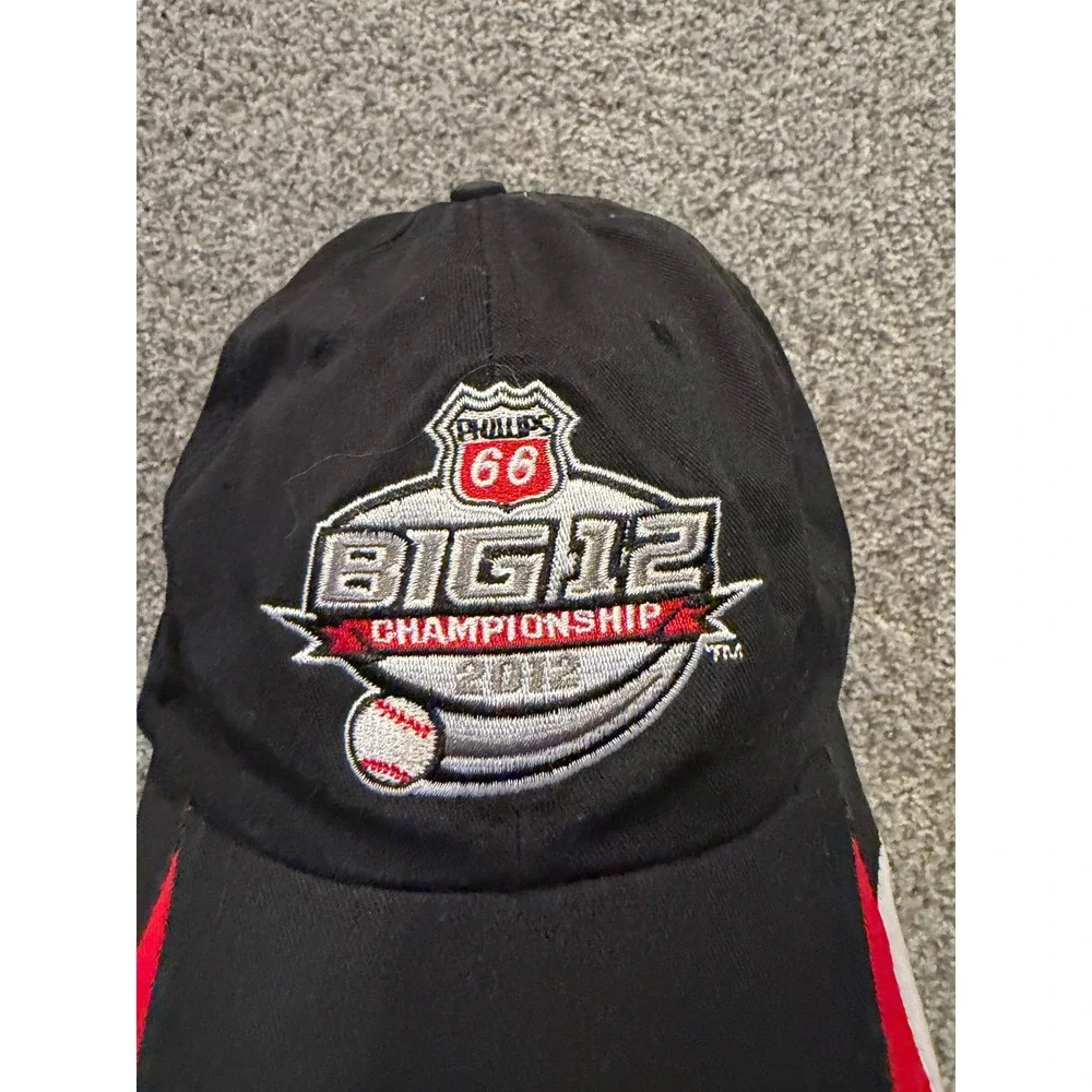 Phillips 66 Hat Mens OS Black Big 12 Championship 2012 Baseball Cap OKC *